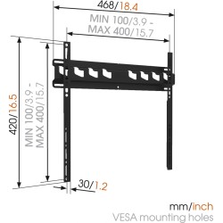 Buy Vogels FLAT TV Wall Mount 32-65'' Fixed Black - MA3000 - FLAT TV Wall Mount ... in Cyprus, Nicosia, Limassol, Larnaka, Pafos
