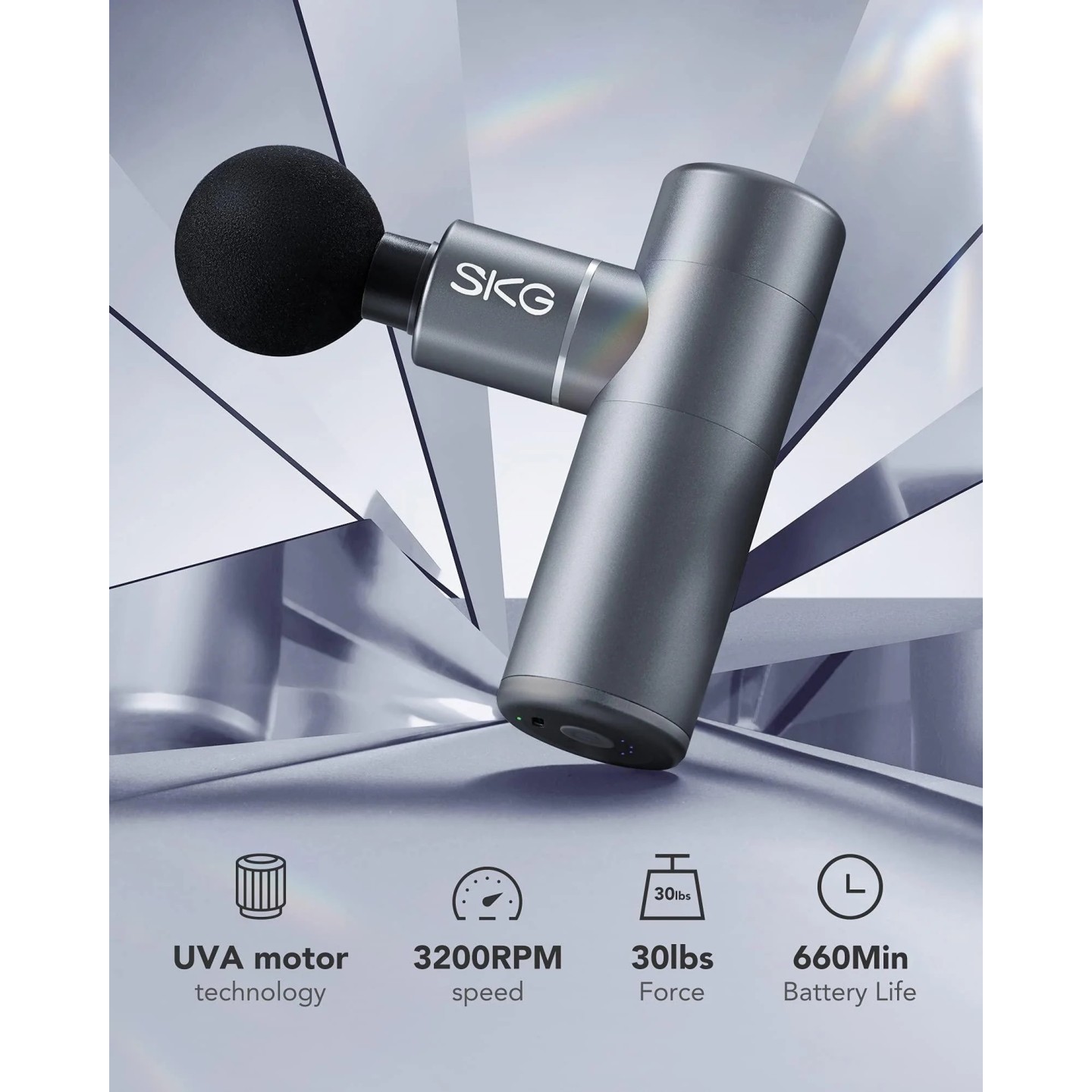 SKG Body Gun Massager Mini - F3-EN - Grey — Buy in Cyprus with Fast Delivery