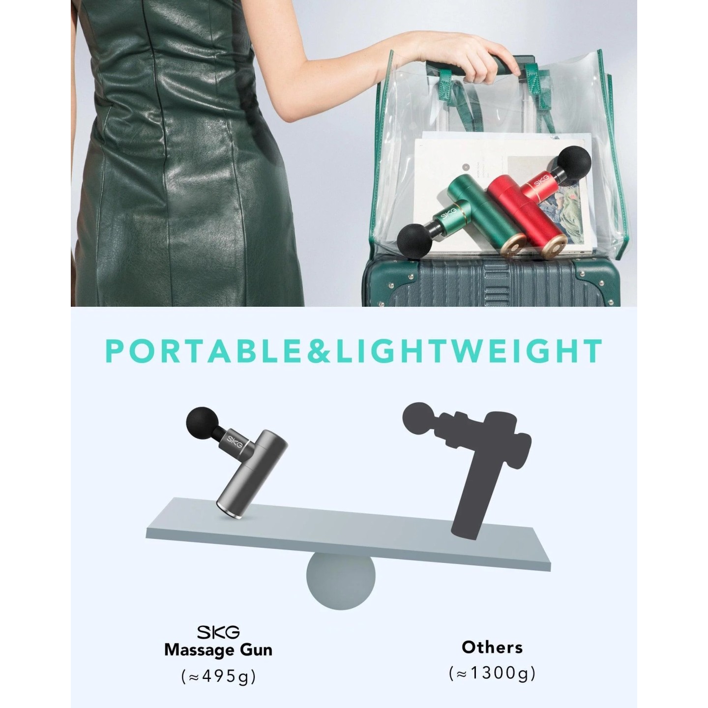 SKG Body Gun Massager Mini - F3-EN - Grey — Buy in Cyprus with Fast Delivery