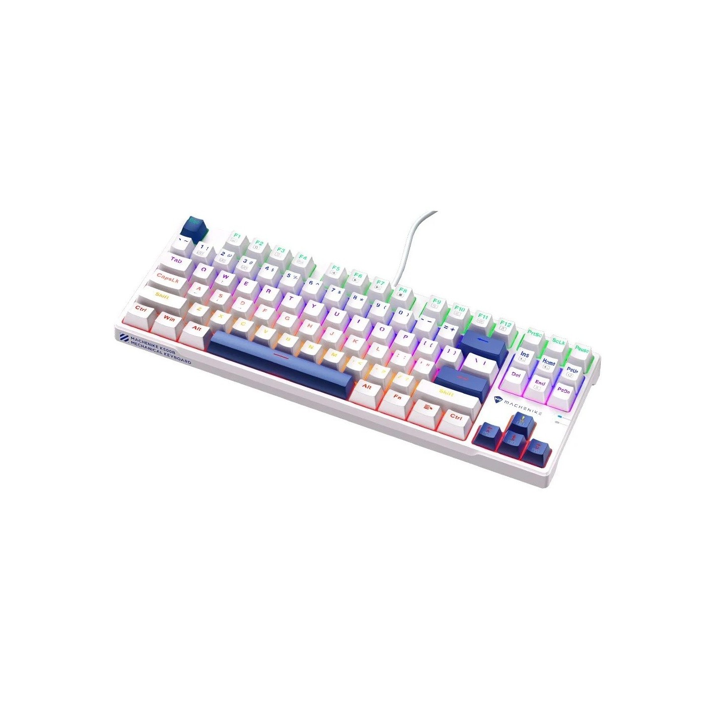 Machenike K500B-B87 White-Blue Wired Gaming Keyboard 87 Blue Switch (Boxed) — Buy in Cyprus with Fast Delivery
