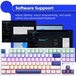 Machenike K500B-B87 White-Blue Wired Gaming Keyboard 87 Blue Switch (Boxed) — Buy in Cyprus with Fast Delivery