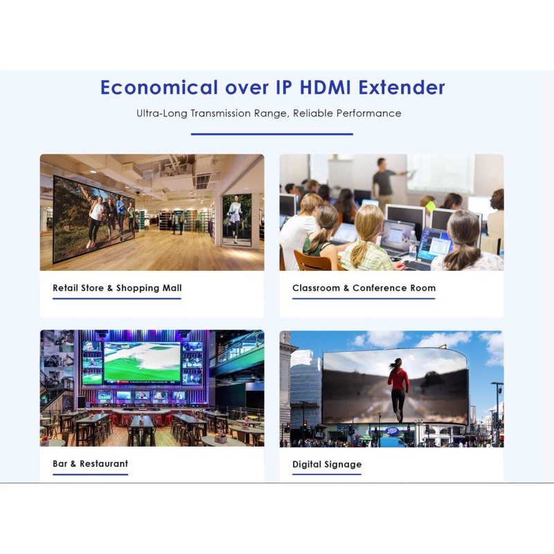 Buy Lenkeng HDMI Extender over IP - LKV383-5.0 - 1080p 120m in Cyprus, Nicosia, Limassol, Larnaka, Pafos