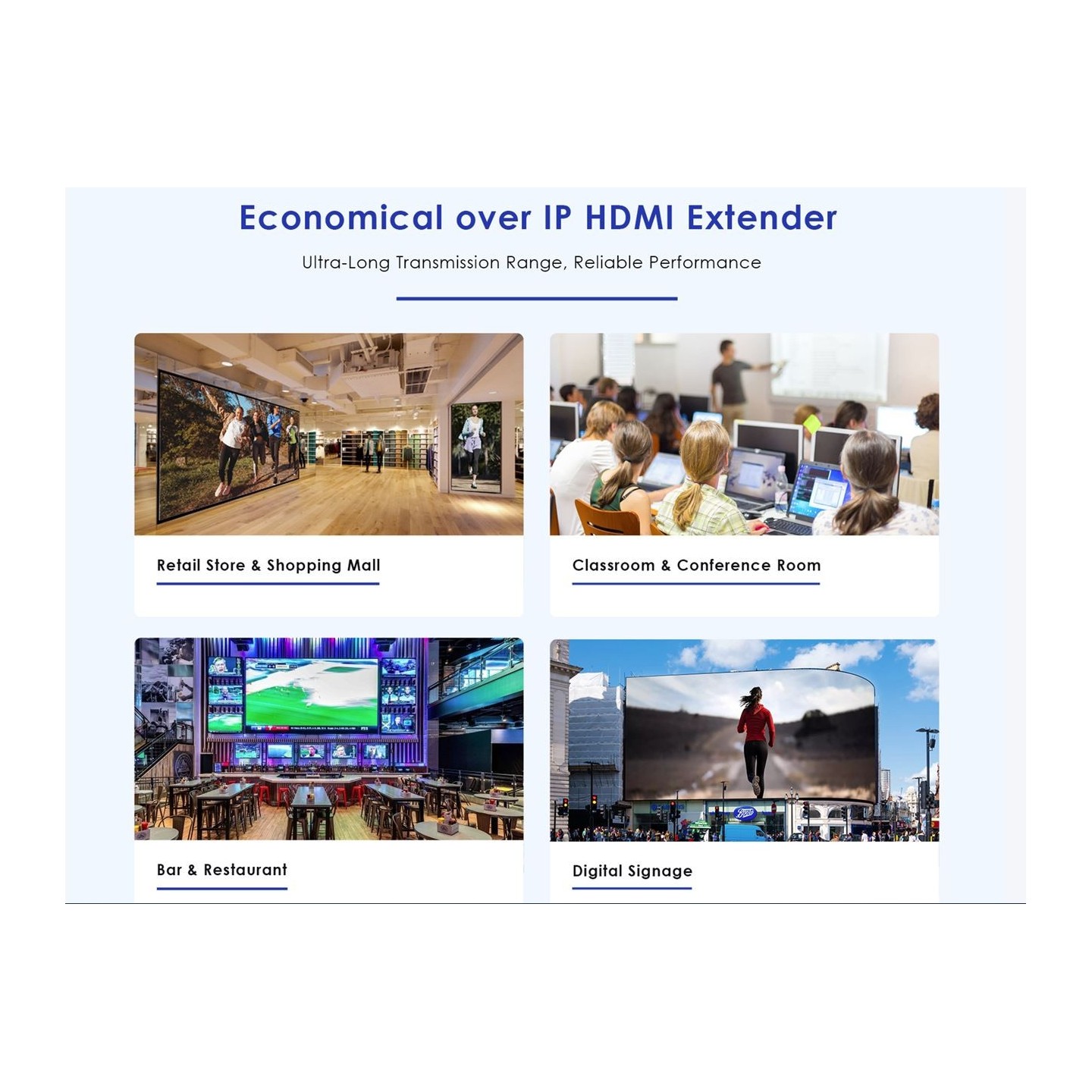 Lenkeng HDMI Extender over IP - LKV383-5.0 - 1080p 120m — Buy in Cyprus with Fast Delivery