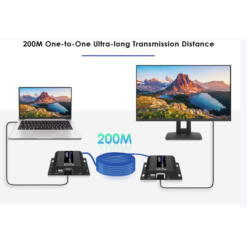 Buy Lenkeng HDMI Extender Over IP - LKV483 - 4K60Hz 120m 1G IR in Cyprus, Nicosia, Limassol, Larnaka, Pafos