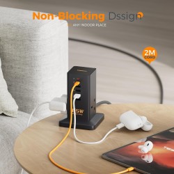 Buy Tessan 2 Gang Extension - TS-FS02UK00 - 4 USB-A 2 USB C 2m 13A in Cyprus, Nicosia, Limassol, Larnaka, Pafos