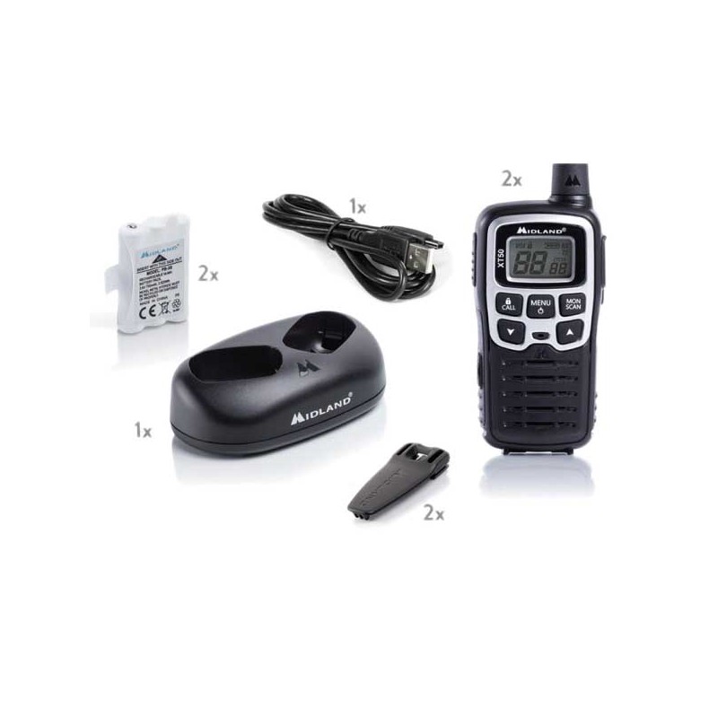 Buy Midland Walkie Talkie - XT50 - With Charging Dock in Cyprus, Nicosia, Limassol, Larnaka, Pafos