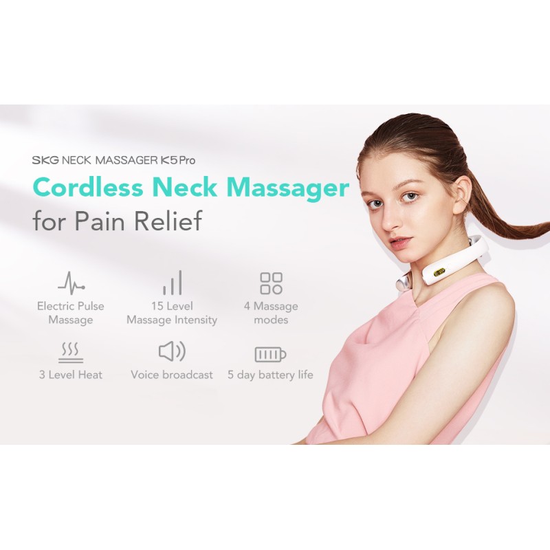 Buy SKG Neck Massager - K5 Pro - Pulse-Heat-Remote-4xModes in Cyprus, Nicosia, Limassol, Larnaka, Pafos