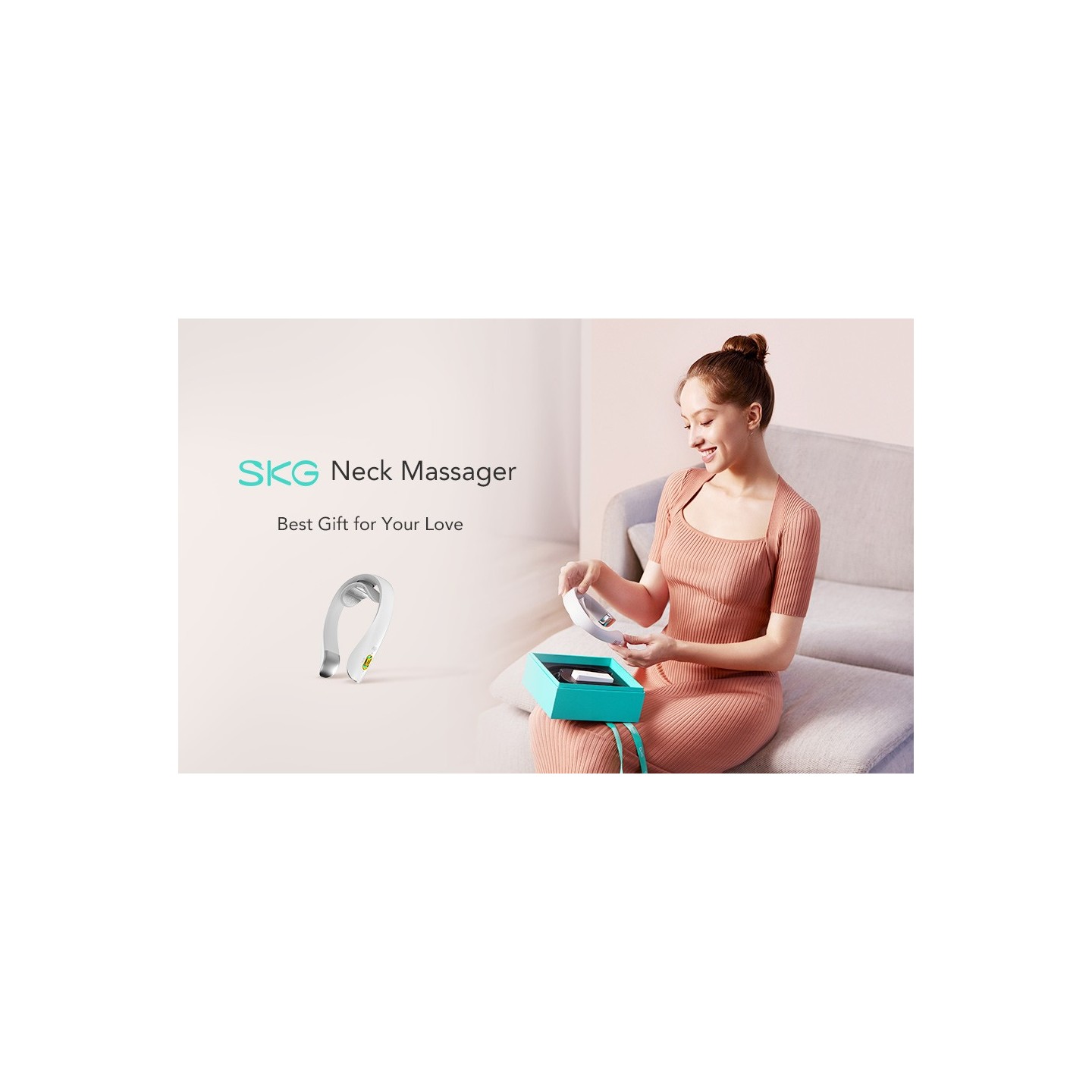 SKG Neck Massager - K5 Pro - Pulse-Heat-Remote-4xModes — Buy in Cyprus with Fast Delivery