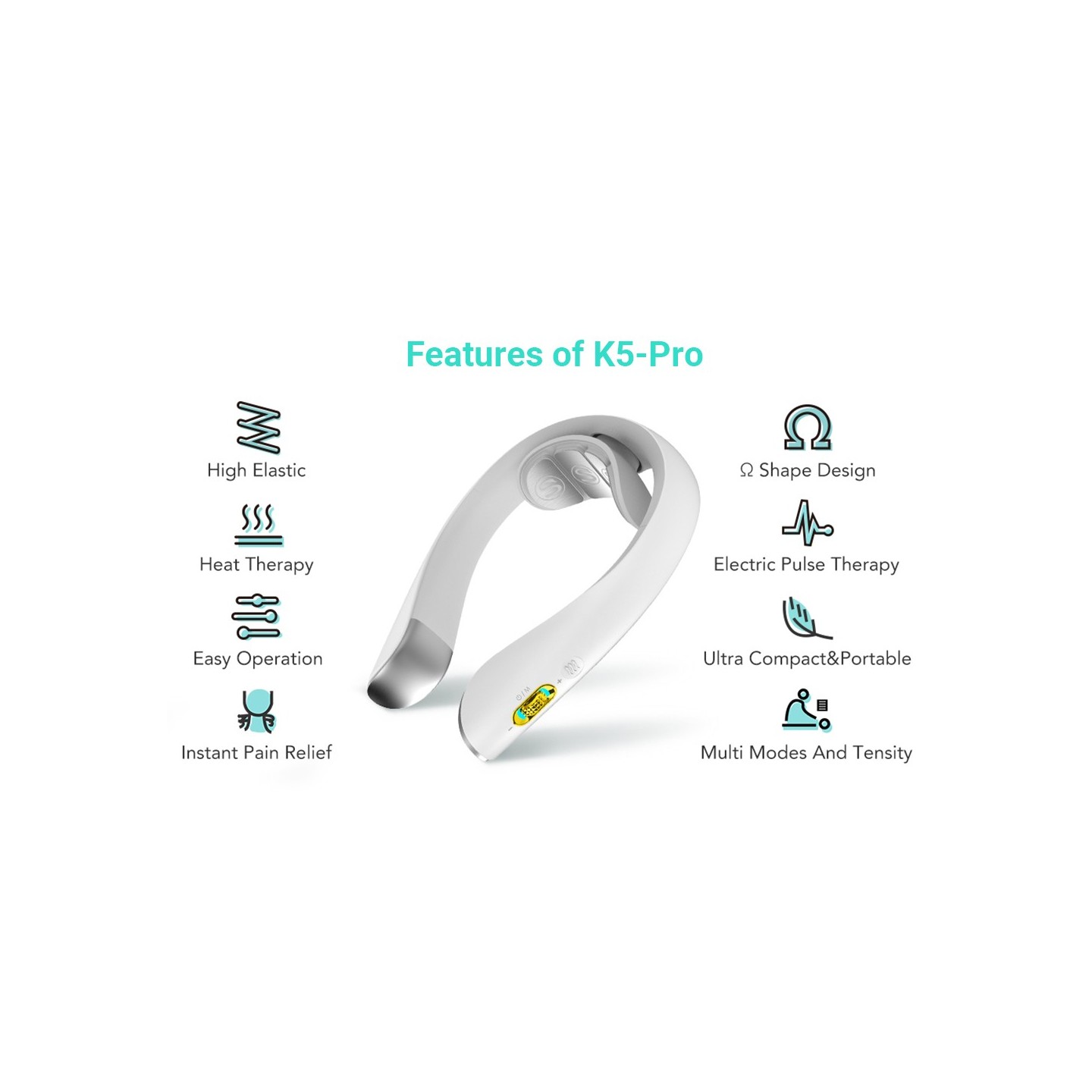 SKG Neck Massager - K5 Pro - Pulse-Heat-Remote-4xModes — Buy in Cyprus with Fast Delivery