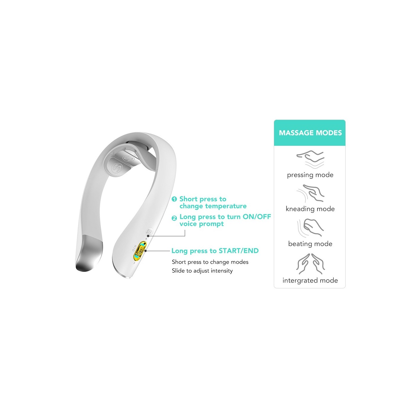 SKG Neck Massager - K5 Pro - Pulse-Heat-Remote-4xModes — Buy in Cyprus with Fast Delivery