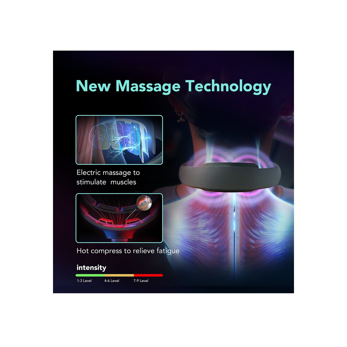 SKG Neck Massager - K5 Pro - Pulse-Heat-Remote-4xModes — Buy in Cyprus with Fast Delivery