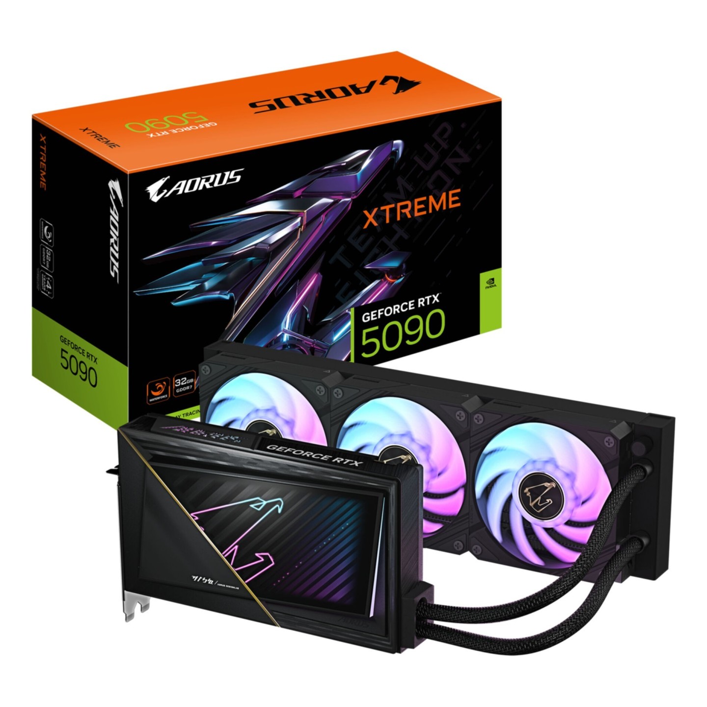 Gigabyte AORUS XTREME WATERFORCE GeForce RTX 5090 - 32GB GDDR7 2655MHz Liquid AIO PCIe 5.0 Black (Boxed)