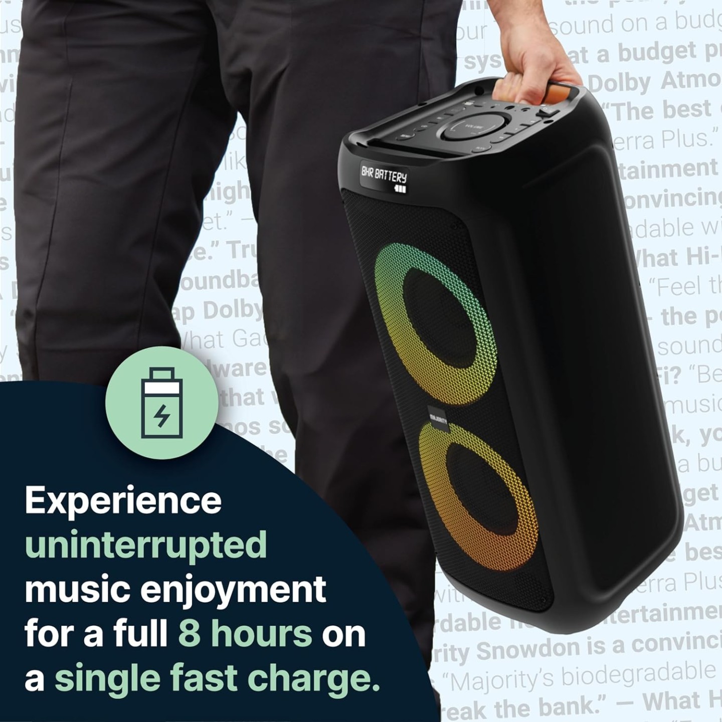 Majority Portable Karaoke Speaker - P300 - 300W Bluetooth USB FM Wired Mic — Buy in Cyprus with Fast Delivery