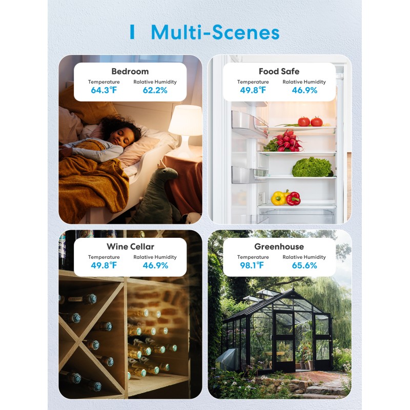 Buy Meross Smart Temperature and Humidity Sensor - MS100FH-UK - HomeKit in Cyprus, Nicosia, Limassol, Larnaka, Pafos