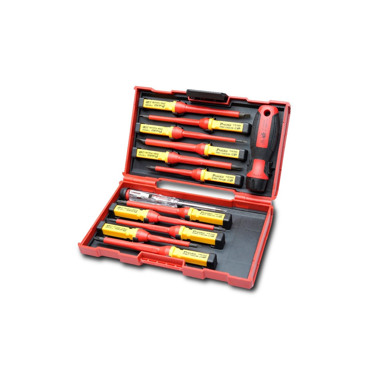 Proskit Screwdriver Insulated VDE Set of 13 pcs - SD-V861 - Proskit Screwdriver Insulated VDE Set of 13 pcs