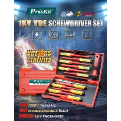 Buy Proskit Screwdriver Insulated VDE Set of 13 pcs - SD-V861 - Proskit Screwdri... in Cyprus, Nicosia, Limassol, Larnaka, Pafos