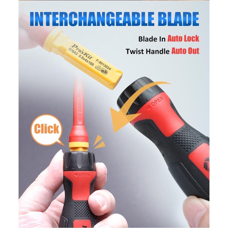 Buy Proskit Screwdriver Insulated VDE Set of 13 pcs - SD-V861 - Proskit Screwdri... in Cyprus, Nicosia, Limassol, Larnaka, Pafos