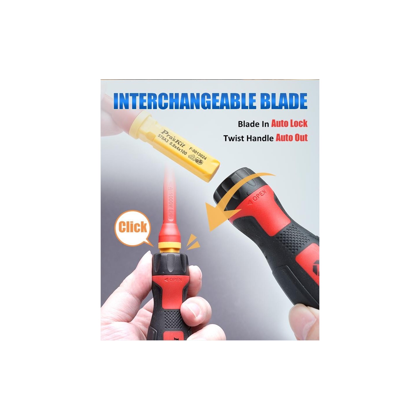 Proskit Screwdriver Insulated VDE Set of 13 pcs - SD-V861 - Proskit Screwdriver Insulated VDE Set of 13 pcs