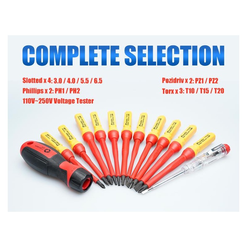 Buy Proskit Screwdriver Insulated VDE Set of 13 pcs - SD-V861 - Proskit Screwdri... in Cyprus, Nicosia, Limassol, Larnaka, Pafos