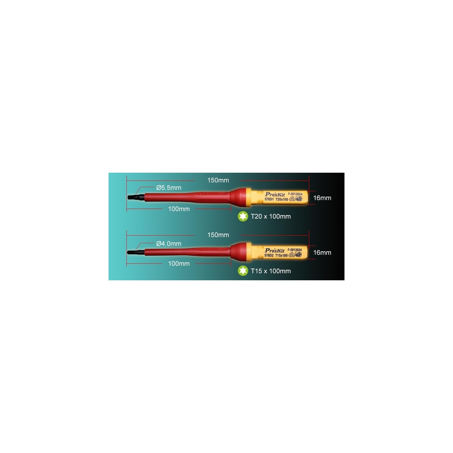 Proskit Screwdriver Insulated VDE Set of 13 pcs - SD-V861 - Proskit Screwdriver Insulated VDE Set of 13 pcs