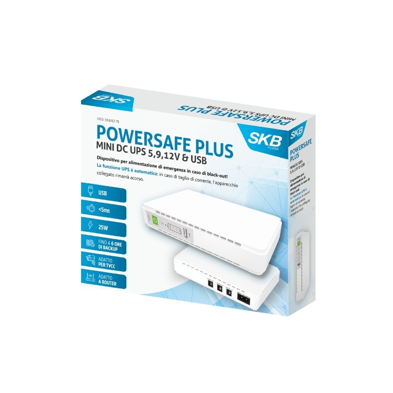 Buy SKB Mini UPS Power Safe Plus - 5V,9V,12V 8800mAh 25W in Cyprus, Nicosia, Limassol, Larnaka, Pafos