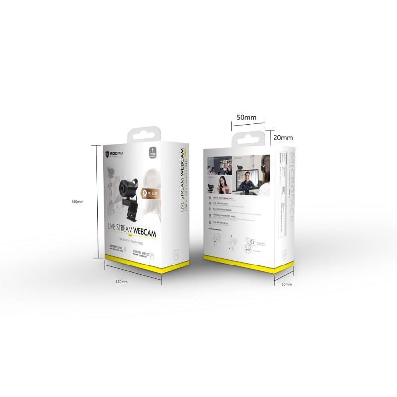 Buy Micropack Live Stream USB Webcam - 720P in Cyprus, Nicosia, Limassol, Larnaka, Pafos