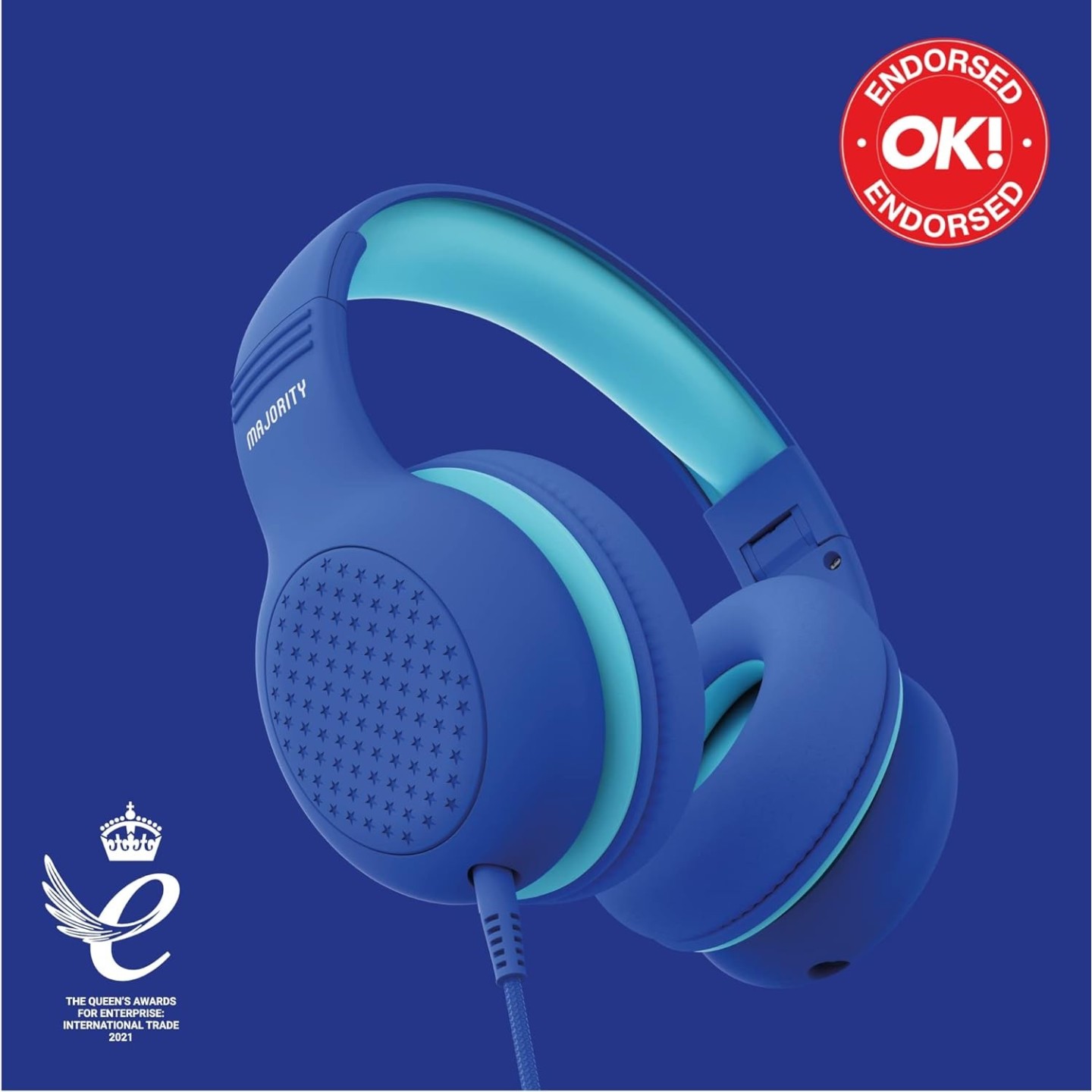 Majority SUPERSTAR Headphones - Kids - Over Ear - Blue — Buy in Cyprus with Fast Delivery