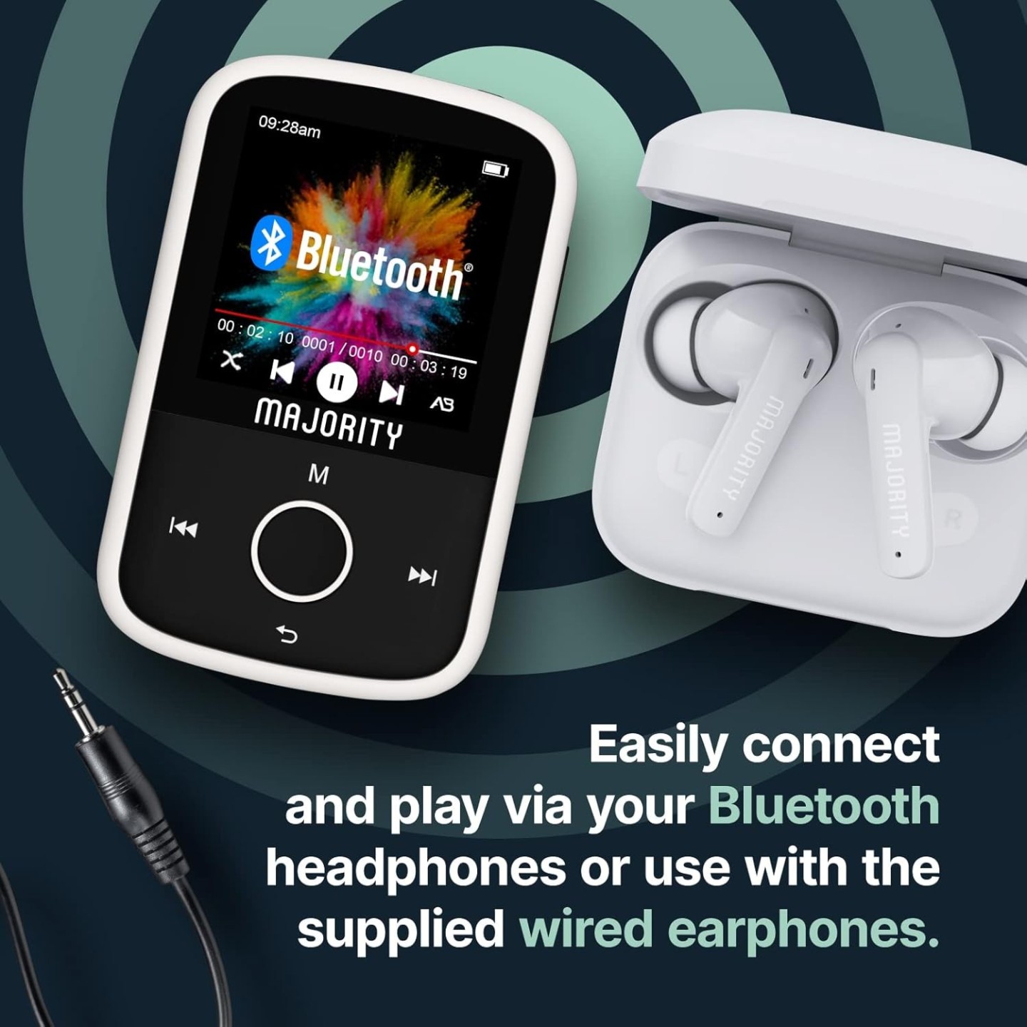 Majority Portable MP3 Player - 16GB BT+Earphones — Buy in Cyprus with Fast Delivery