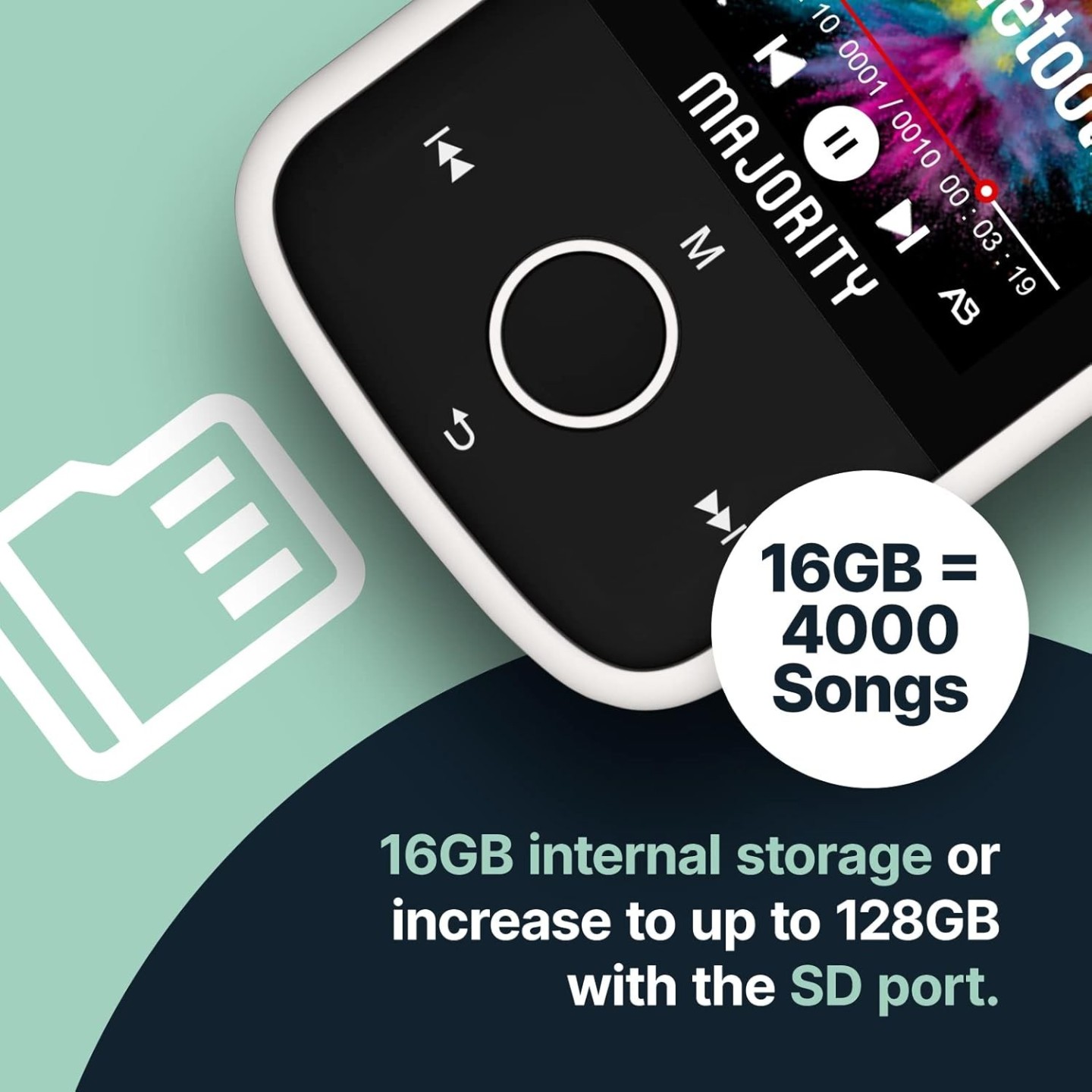 Majority Portable MP3 Player - 16GB BT+Earphones — Buy in Cyprus with Fast Delivery