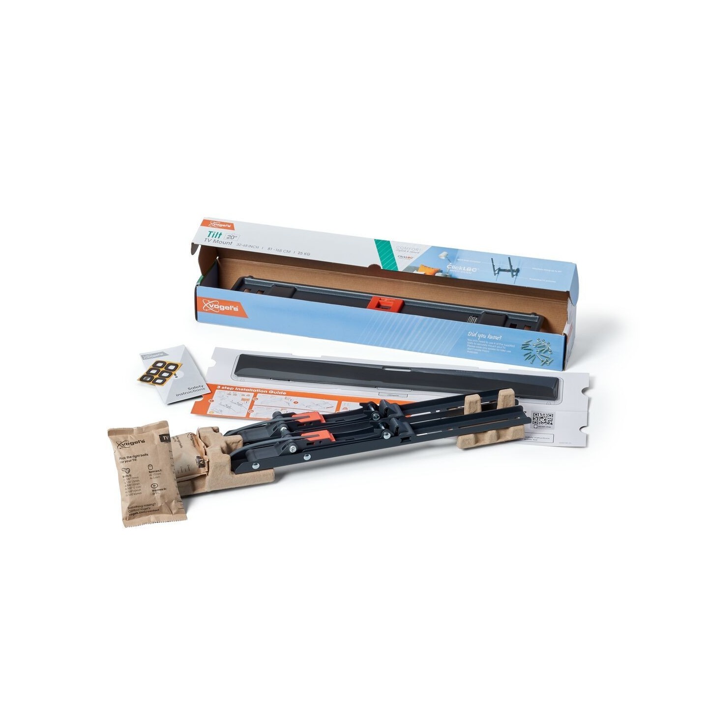 Vogels Tilt TV Wall Mount - TVM3413 - 32-65'' Black — Buy in Cyprus with Fast Delivery