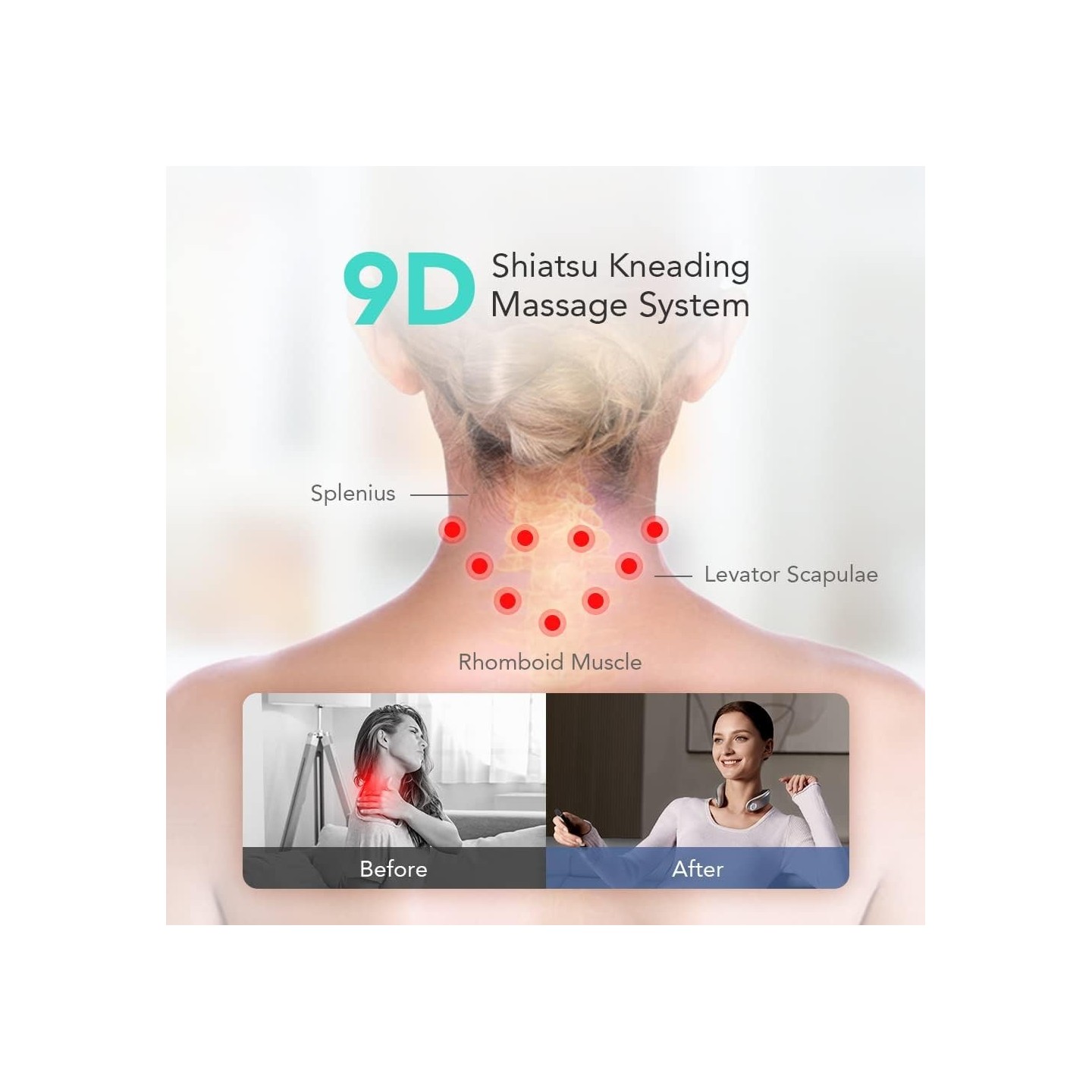 SKG Neck Massager - G7 Pro - Pulse-Heat-APP-Multiple Heads — Buy in Cyprus with Fast Delivery