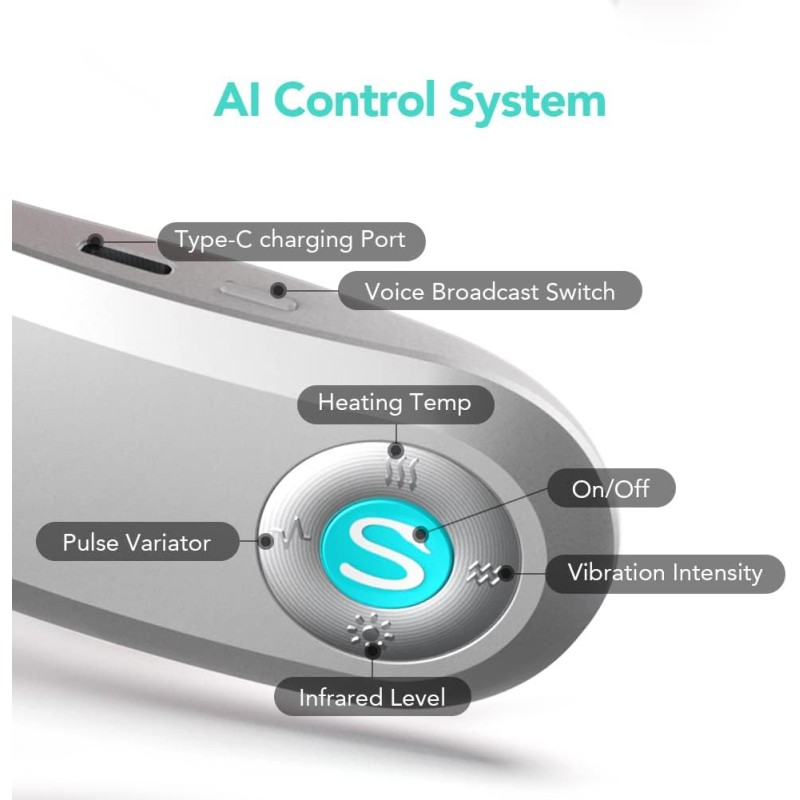 Buy SKG Neck Massager - G7 Pro - Pulse-Heat-APP-Multiple Heads in Cyprus, Nicosia, Limassol, Larnaka, Pafos