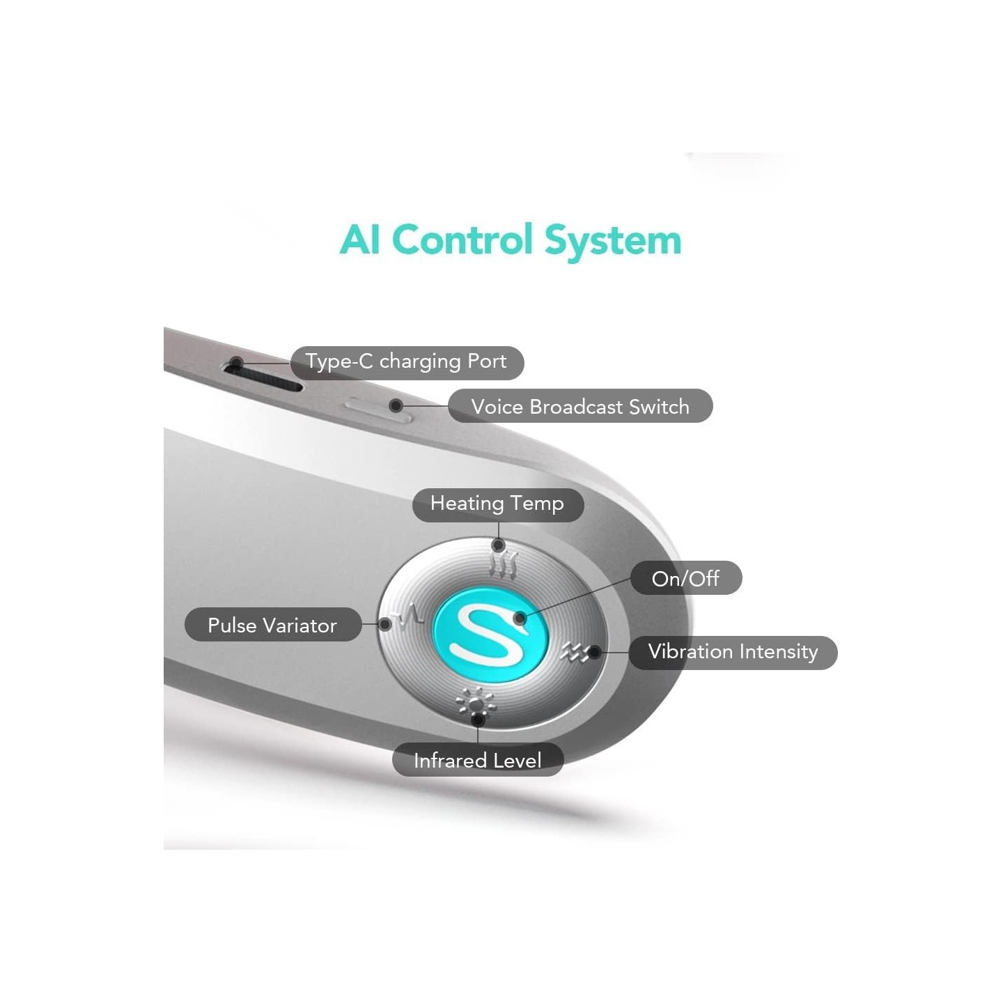 SKG Neck Massager - G7 Pro - Pulse-Heat-APP-Multiple Heads — Buy in Cyprus with Fast Delivery