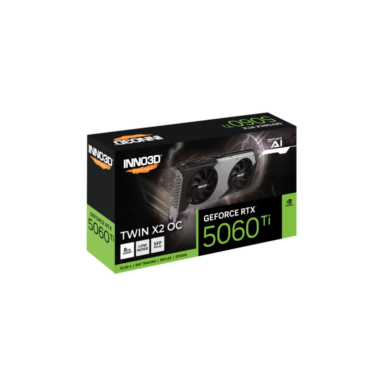 INNO3D GeForce RTX 5060 Ti Twin X2 OC - White, 8GB GDDR7, Boost 2602MHz — Buy in Cyprus with Fast Delivery