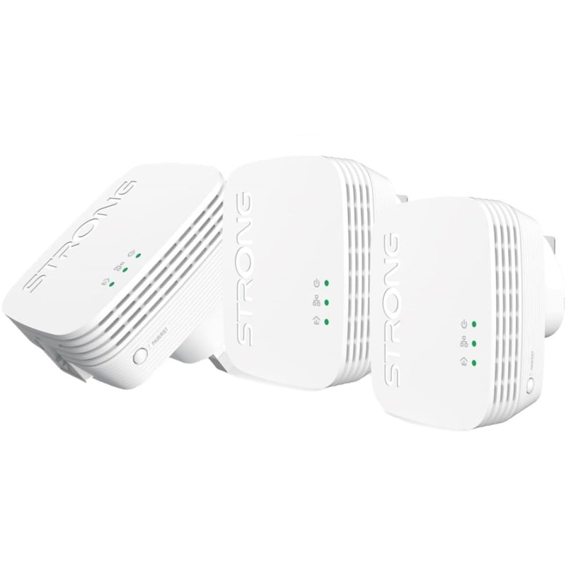 Strong Powerline Kit AV600 Mini 600Mbps UK - 600TRIMINIUK - Triple Pack — Buy in Cyprus with Fast Delivery