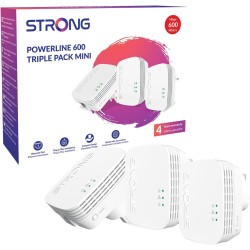 Strong Powerline Kit AV600 Mini 600Mbps UK - 600TRIMINIUK - Triple Pack — Buy in Cyprus with Fast Delivery