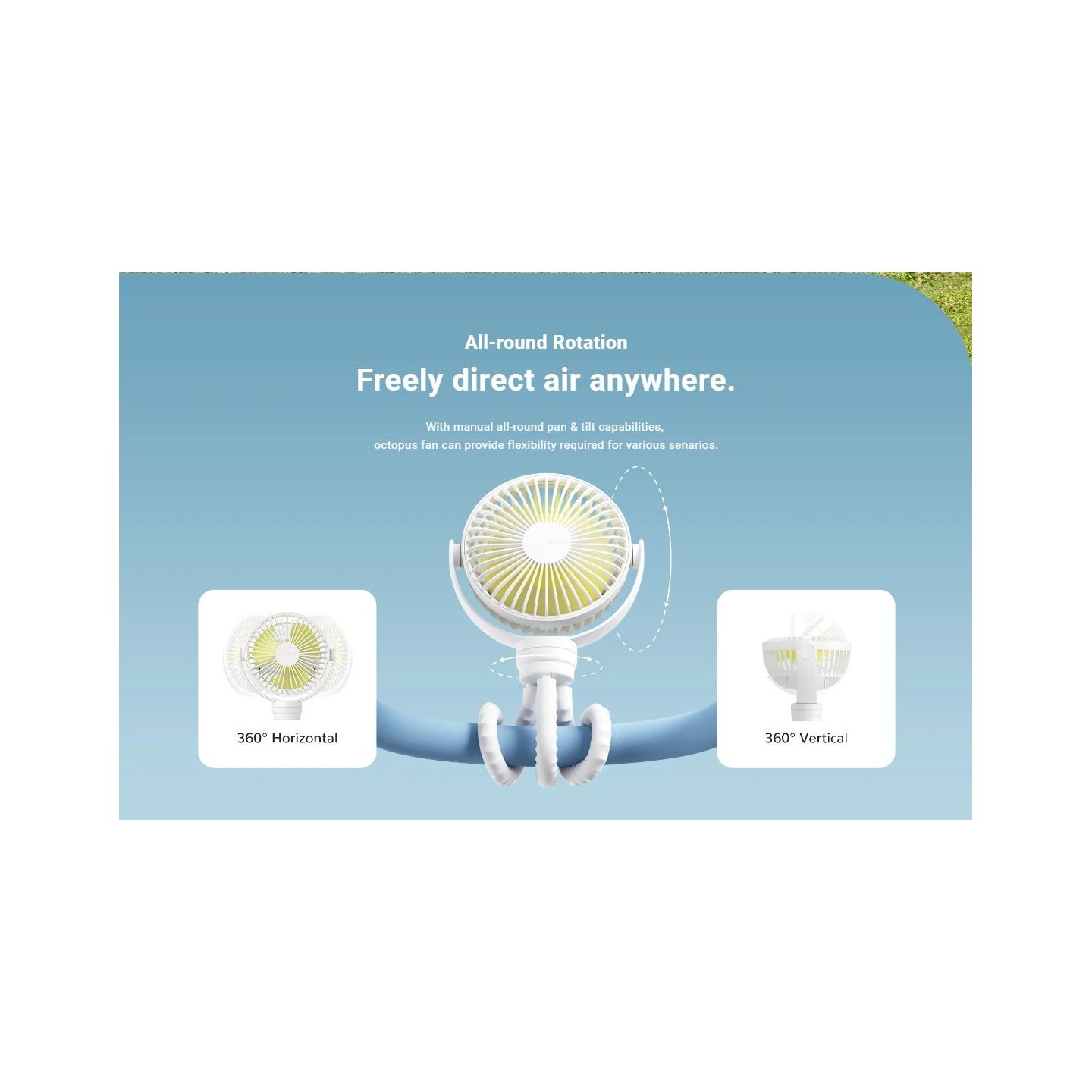 Jisulife Octopus Fan - LIFE1 - Baby White — Buy in Cyprus with Fast Delivery