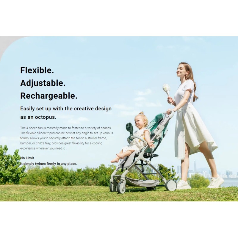 Buy Jisulife Octopus Fan - LIFE1 - Baby White in Cyprus, Nicosia, Limassol, Larnaka, Pafos