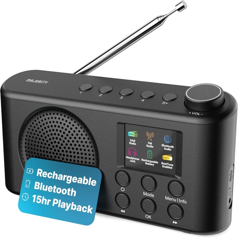 Buy Majority Radio ORWELL Pro Portable with Display - Bluetooth-USB-FM Radio in Cyprus, Nicosia, Limassol, Larnaka, Pafos