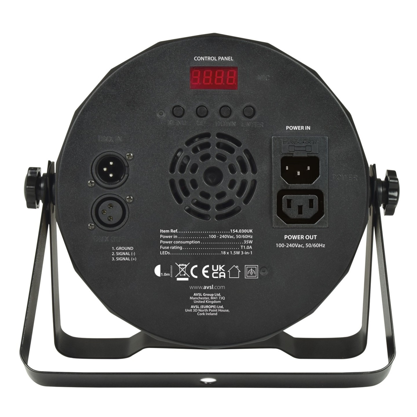 QTXlight PAR100 3in1 LED Plastic PARCan - 154.030UK - 3in1 LED Plastic PARCan — Buy in Cyprus with Fast Delivery