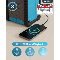 Buy Majority LANDBEACH Portable Rugged Speaker - FM-BT IP65 Waterproof 20hr Batt... in Cyprus, Nicosia, Limassol, Larnaka, Pafos