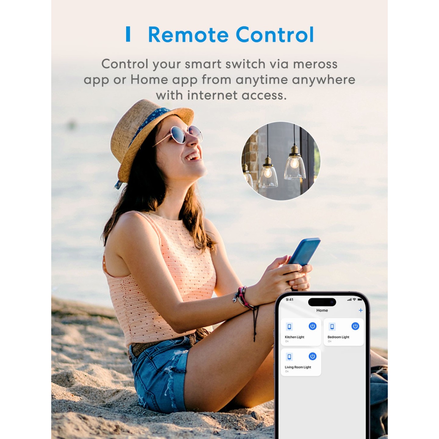 Meross HomeKit Smart Wi-Fi Wall Switch 1-Gang 2-way - MSS550HK-EU - Meross HomeKit Smart Wi-Fi Wall Switch 1-Gang 2-way