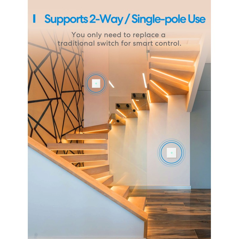 Buy Meross HomeKit Smart Wi-Fi Wall Switch 1-Gang 2-way - MSS550HK-EU - Meross H... in Cyprus, Nicosia, Limassol, Larnaka, Pafos