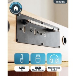 Buy Majority OAKINGTON 120W Mini HiFi System with CD-BT-USB-FM - Oak in Cyprus, Nicosia, Limassol, Larnaka, Pafos