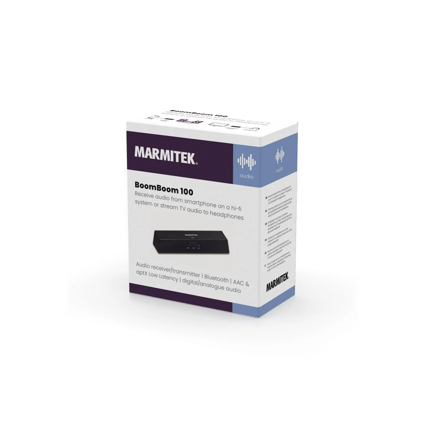 Marmitek Bluetooth Receiver & Transmitter - BoomBoom 100 - Multipair AptX AAC Optical — Buy in Cyprus with Fast Delivery