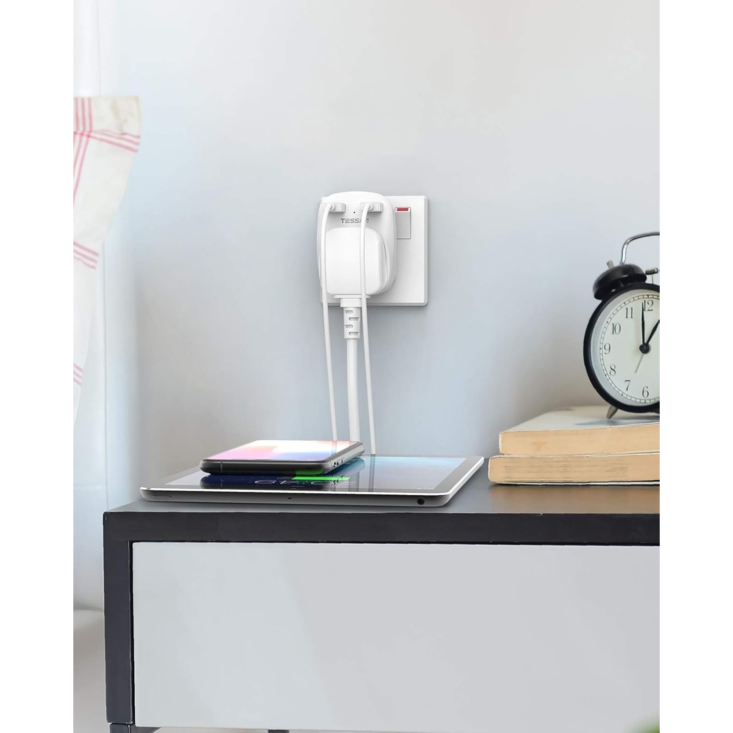 Tessan Gang Plug-Through UK Charger - TS-821-UK - 2 USB A 13A — Buy in Cyprus with Fast Delivery