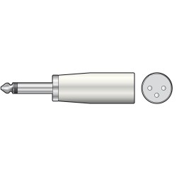 Buy QTX XLR Mono Male to 6.3mm Mono Male Adaptor - 763.946UK - XLR Mono Male to ... in Cyprus, Nicosia, Limassol, Larnaka, Pafos