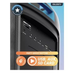 Buy Majority Speakers Portable Karaoke - PULSE P5 - 600W Wireless Mic BT USB RGB UK in Cyprus, Nicosia, Limassol, Larnaka, Pafos