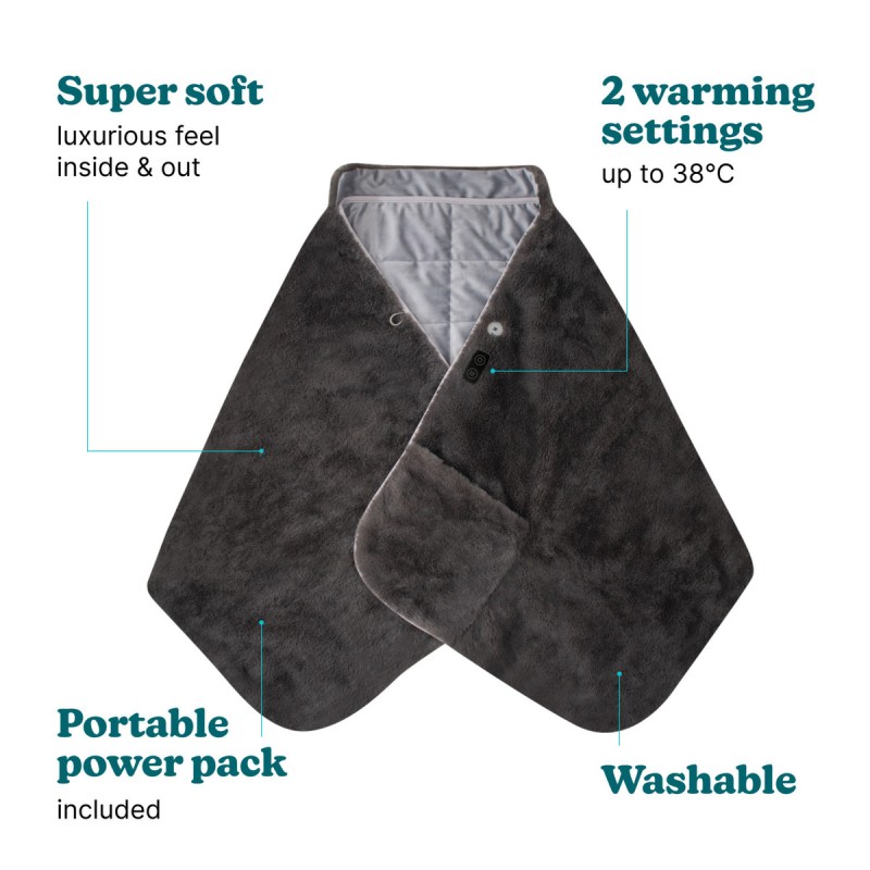 Buy HoMedics Electric Heating Blanket & Soft Shawl - HCM-SWL100 - Electric Heati... in Cyprus, Nicosia, Limassol, Larnaka, Pafos