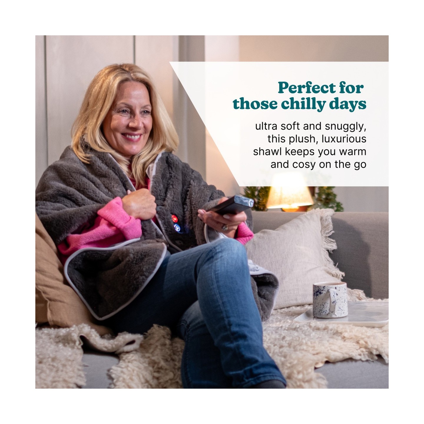 HoMedics Electric Heating Blanket & Soft Shawl - HCM-SWL100 - Electric Heating Blanket & Soft Shawl